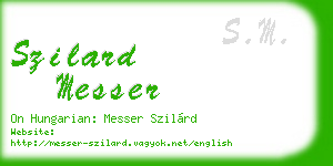 szilard messer business card