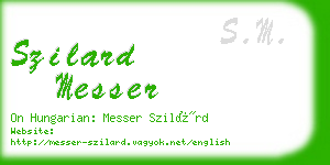 szilard messer business card